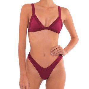 One One Swimwear Kameron Bikini in Merlot